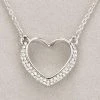 Giftworks Newgrange Living Silver Diamante Heart Necklace