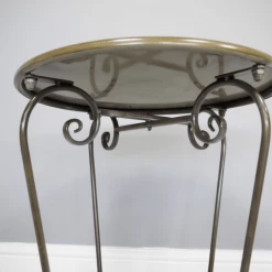Giftworks GENERAL GIFTS BRASS METAL ACCENT TABLE FURNITURE