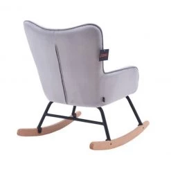 Zons GENERAL GIFTS Children's Velvet Rocking Chair 63x49xH68cm - Grey