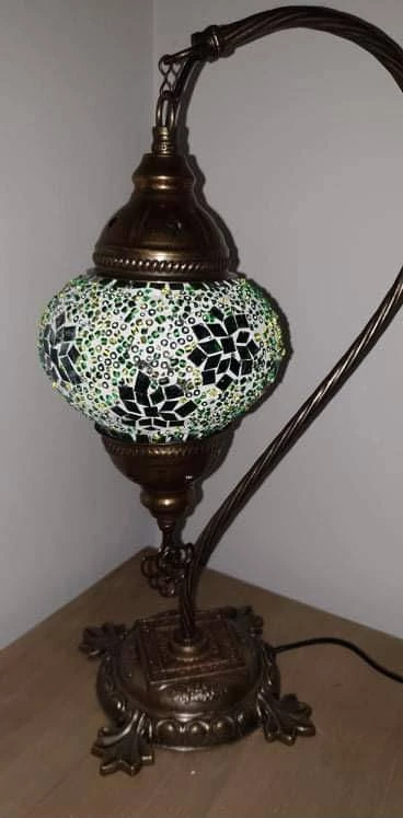 Giftworks Emerald Green Star Swan Neck Turkish Moroccan Handmade Mosaic Lamp GENERAL GIFTS 4 Giftworks Emerald Green Star Swan Neck Turkish Moroccan Handmade Mosaic Lamp GENERAL GIFTS