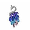Giftworks Rhodium Peacock Multi Crystal Brooch 1 Giftworks Rhodium Peacock Multi Crystal Brooch