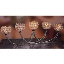 Giftworks THE GRANGE COLLECTION CRYSTAL 5-TEALIGHT HOLDER GENERAL GIFTS