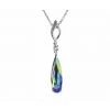 Indulgence Jewellery Rhodium Abstract Crystal Drop Necklace (INEC4059)