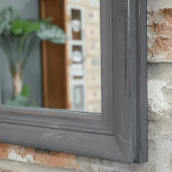 Dutch Brothers Gothic Vintage Dark Grey Arched Wall Mirror GENERAL GIFTS