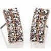 Giftworks ROSE GOLD DIAMANTE BAR EARRINGS