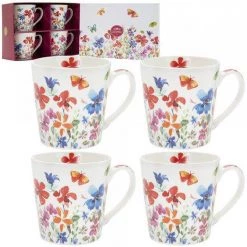 Giftworks BUTTERFLY MEADOW GIFT SET OF 4 MUG SET GENERAL GIFTS