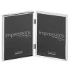 IMPRESSIONS® Impressions Silver Plated Thin Double Photo Frame 4x6