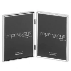 IMPRESSIONS® Impressions Silver Plated Thin Double Photo Frame 4x6