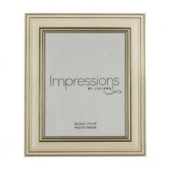 Juliana Impressions Plastic Cream & Gold Photo Frame