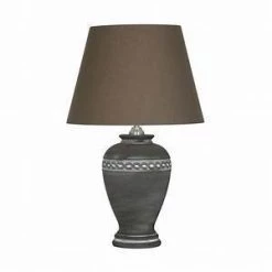 Oaks Lighting GENERAL GIFTS Mesto Charcoal Table Lamp