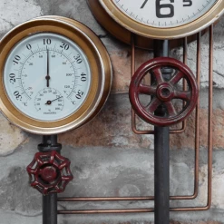 Dutch Brothers GENERAL GIFTS Industrial Rustic Pipe Clock