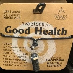 Royal County GENERAL GIFTS LAVA FOR GOOD HEALTH GEMSTONE NECKLACE