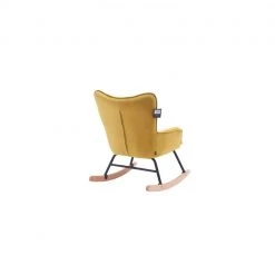 Zons Children's Velvet Rocking Chair, 63x49xH68cm - Yellow 13 Zons Children's Velvet Rocking Chair, 63x49xH68cm - Yellow