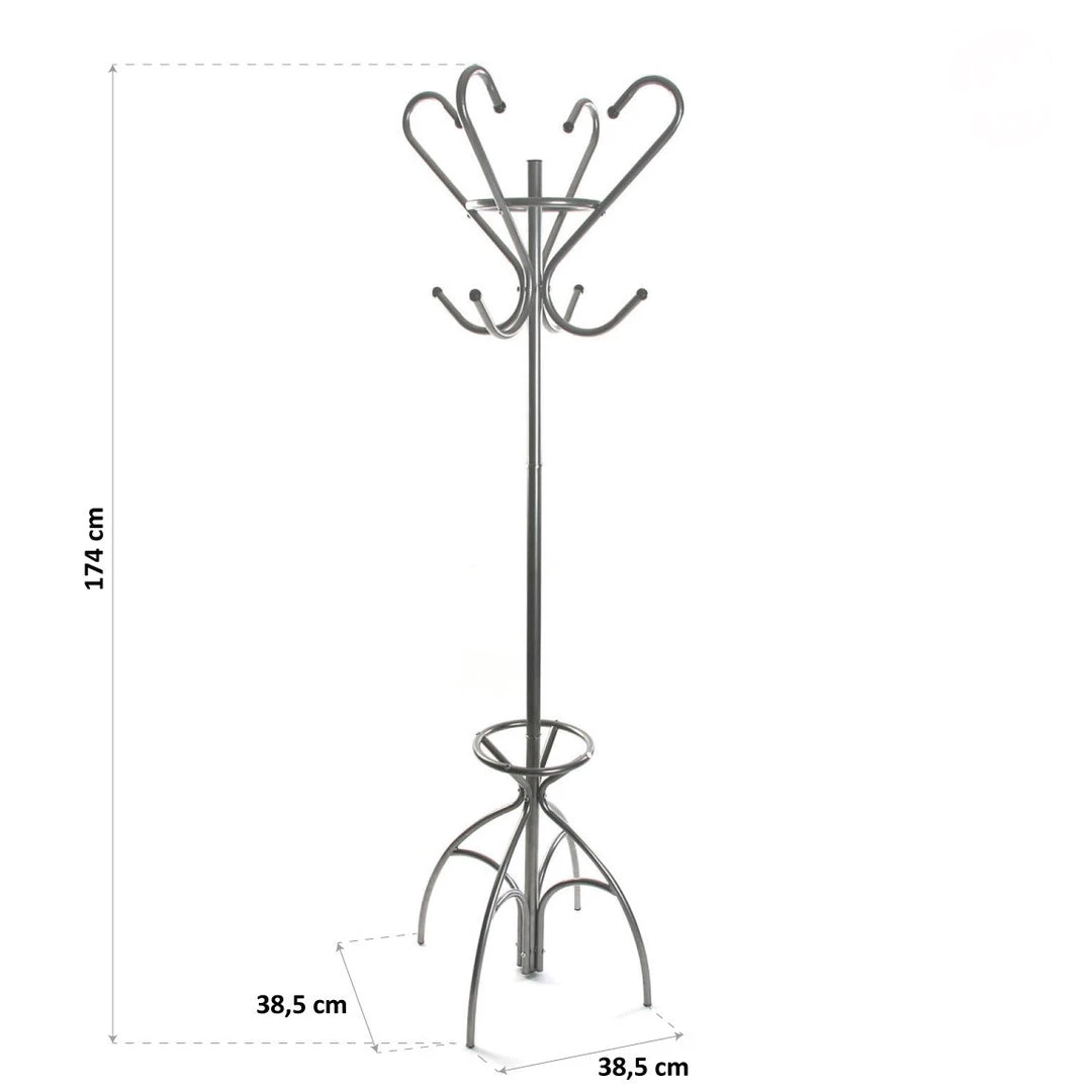 Versa GENERAL GIFTS Silver Coat Stand (Pre Order For June 2021 4 Versa GENERAL GIFTS Silver Coat Stand (Pre Order For June 2021