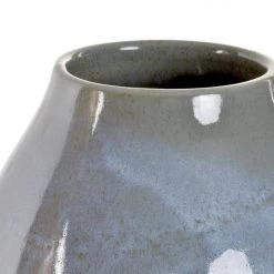 Giftworks Glazed Cream/Blue Stoneware Vase GENERAL GIFTS