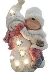 Giftworks CHRISTMAS SHOP MGO LED BOY WITH SNOWMAN