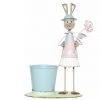Enchante Mrs Pastel Metal Bunny With Pot Easter Decorations GENERAL GIFTS