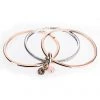 Giftworks ROSE/GOLD & SILVER/ROSE QUARTZ BANGLES