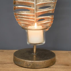 Dutch Brothers Leaf Tea Light Holders-Gold GENERAL GIFTS 11 Dutch Brothers Leaf Tea Light Holders-Gold GENERAL GIFTS