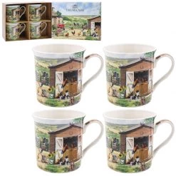 Lesser And Pavey GENERAL GIFTS FARMHOUSE FINE CHINA MUGS SET OF 4