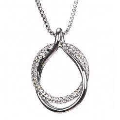 Giftworks SILVER DIAMANTE LOOP PENDANT GENERAL GIFTS