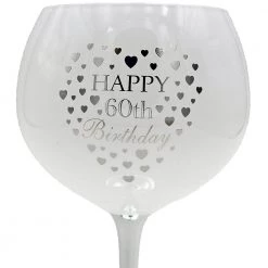 Giftworks GENERAL GIFTS Happy 60th Birthday Gin Glass