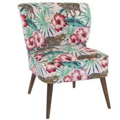 ITEM GENERAL GIFTS Polyester Green Leopard Accent Armchairs