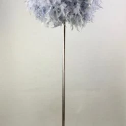 Giftworks 150CM Grey Feather Light Floor Lamp