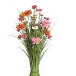 Straits Grass Floral Bundle Coral And Pink Mixed 70cm
