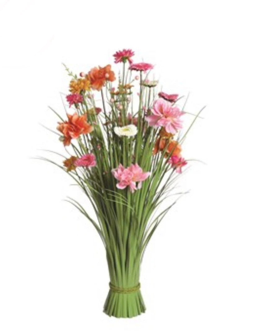 Straits Grass Floral Bundle Coral And Pink Mixed 70cm 3 Straits Grass Floral Bundle Coral And Pink Mixed 70cm