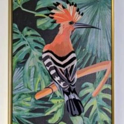 Giftworks Orange Bird Gold Framed Canvas Prints GENERAL GIFTS