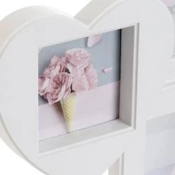 Giftworks White Heart 7- Photo Gallery Frame