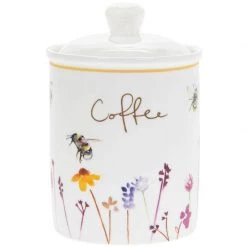 Giftworks Busy Bees Fine China Coffee Canister. GIFTS FOR HER
