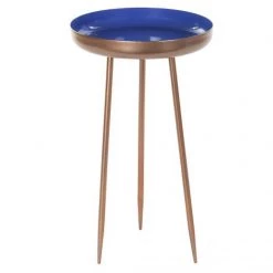 ITEM AUXILIARY TABLE METAL 28,5X28,5X48,5 BLUE