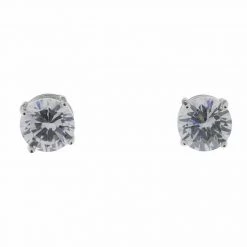 Indulgence Jewellery Rhord 8mm CZ Stud Earrings (IEAR0763)