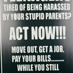 Dutch Brothers GENERAL GIFTS Metal Teenagers Sign