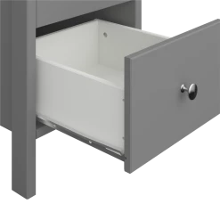 Steens 3 Drawer Bedside – Grey
