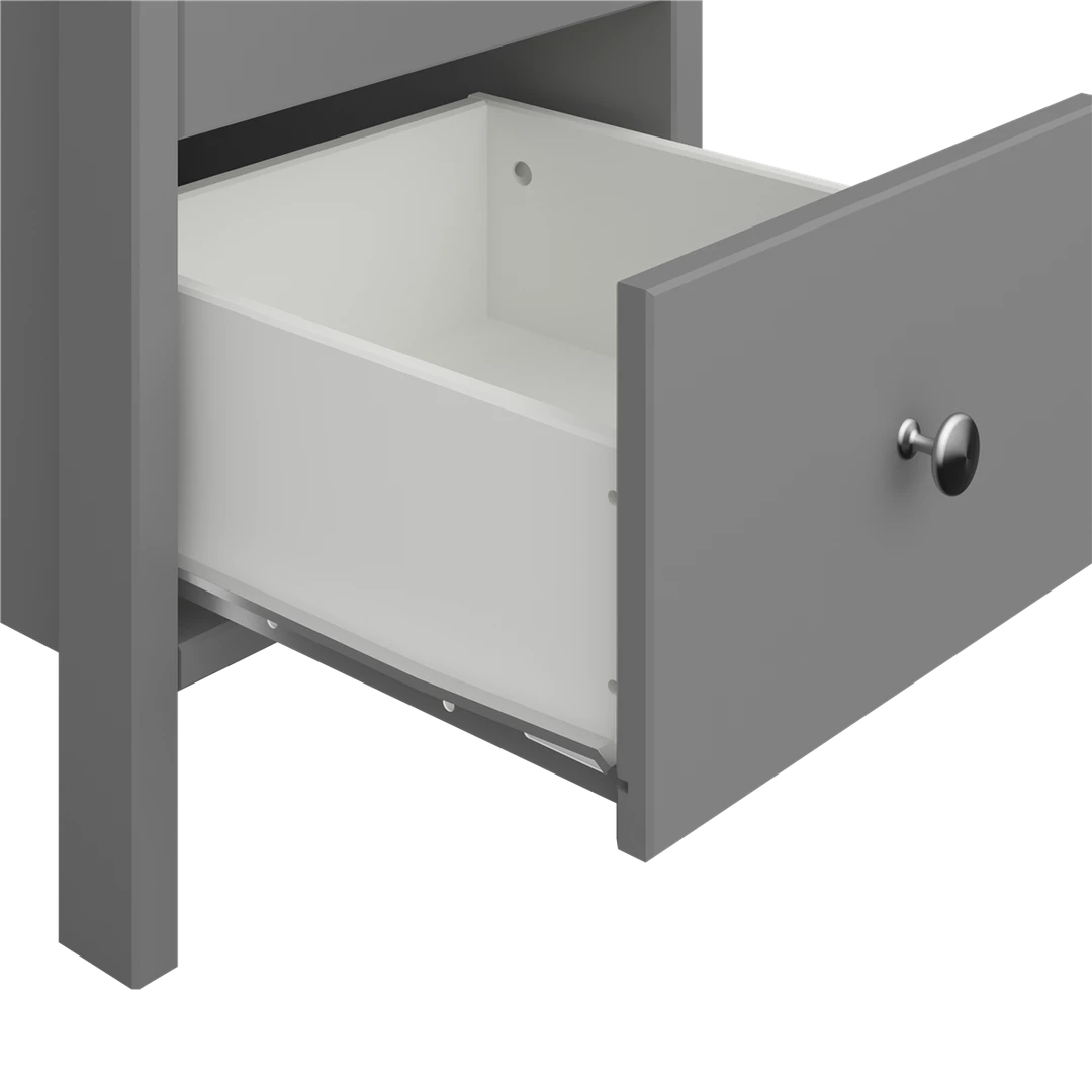 Steens 3 Drawer Bedside – Grey 4 Steens 3 Drawer Bedside – Grey