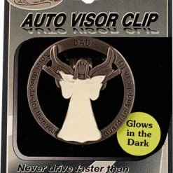 Giftworks GENERAL GIFTS Luminous Guardian Angel Dad Visor Clip