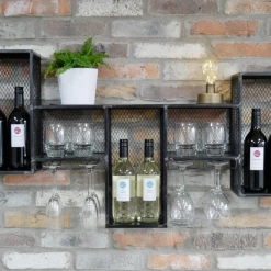 Dutch Brothers Wine Wall Cabinet