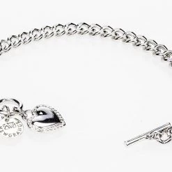 Giftworks Newgrange Living Silver Diamante Heart Toggle Bracele GENERAL GIFTS