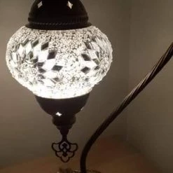 Giftworks White Star Swan Neck Turkish Moroccan Handmade Mosaic Lamp GENERAL GIFTS 9 Giftworks White Star Swan Neck Turkish Moroccan Handmade Mosaic Lamp GENERAL GIFTS