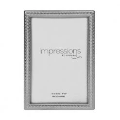 Juliana 5" X 7" - Impressions Textured Silver Frame Finish Photo