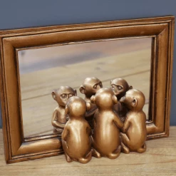 Giftworks GENERAL GIFTS Freestanding Three Monkeys Decorative Mirrors