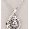 Giftworks Newgrange Living Grey Pearl Teardrop Pendant