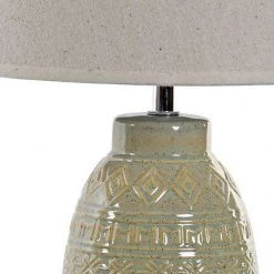 ITEM Stoneware Muted Green Table Lamp