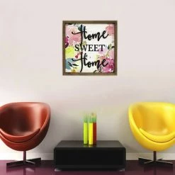 Paris Loft GENERAL GIFTS Wood Framed Home Sweet Home Wall Sign Plaque