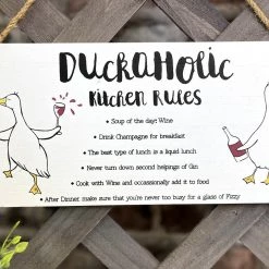 Richard GENERAL GIFTS Animal Kitchen Rules “Duckaholic”