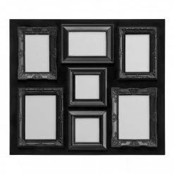 Premier Housewares Multi Frame Photo Frame Black Contemporary 7 Photo Frame