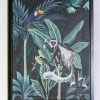 Giftworks Monkey, Bird Black Framed Canvas GENERAL GIFTS